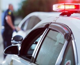 Car being pulled over by the police
